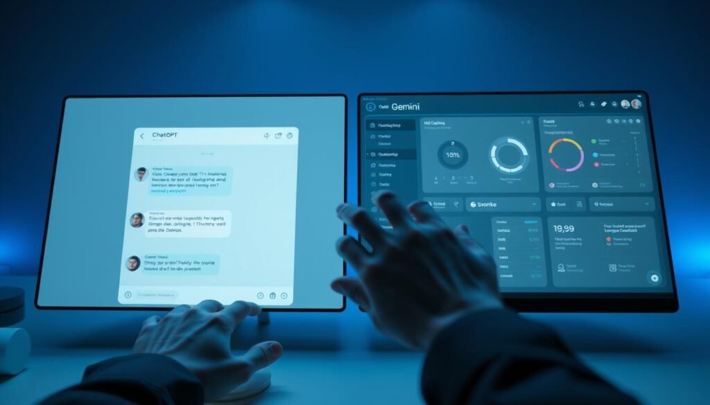 User Experience Navigating ChatGPT and Gemini Interfaces